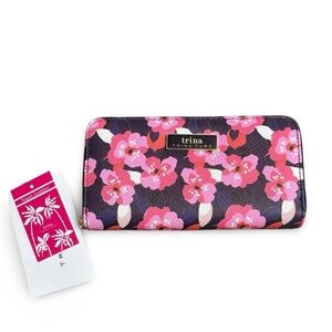 Trina Turk Floral Zip Around Wallet